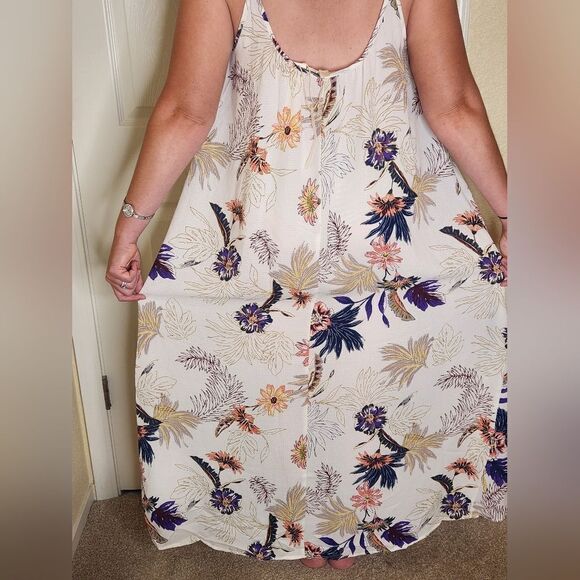 NWT Lovestitch One Size Slvless Floral Print Up/ Down Women's Maxi Dress - Picture 5 of 14